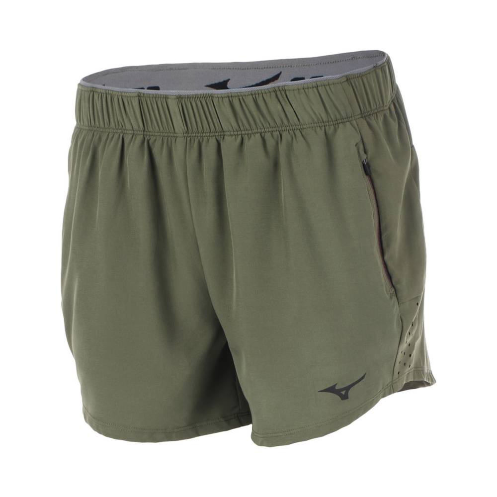 Pantaloncini Mizuno Running Alpha 4" Donna - Verdi - 45710-GRQS